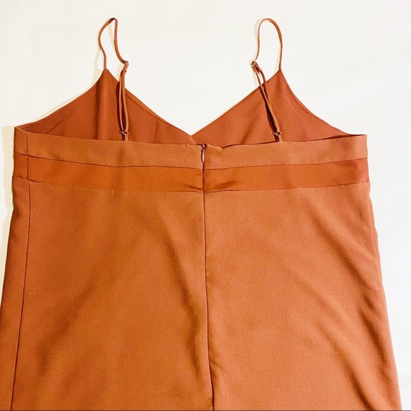 Naked Zebra Last Call  STRAPPY MINI PANELED DETAILED SHIFT DRESS in bronze - Picture 11 of 11